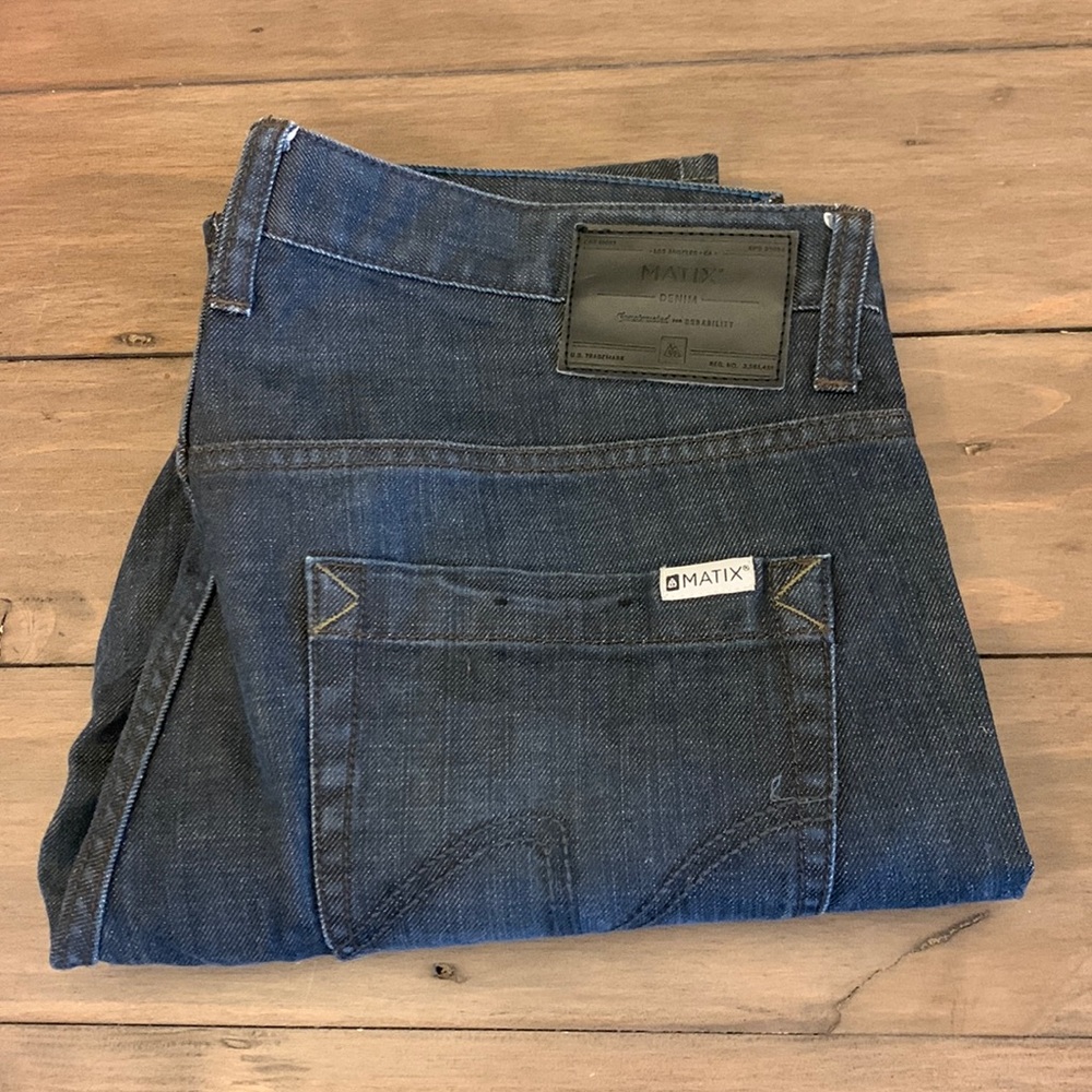 Matix jeans. Size 34/34. “Constructor” fit. Lower waist fit. Almost new